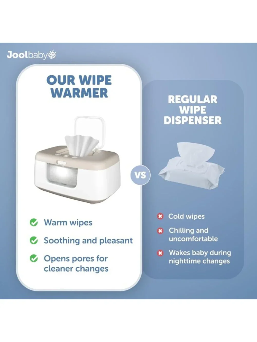 Baby Wipe Warmer & Dispenser with LED Light, On/Off Switch - Oatmeal Color
